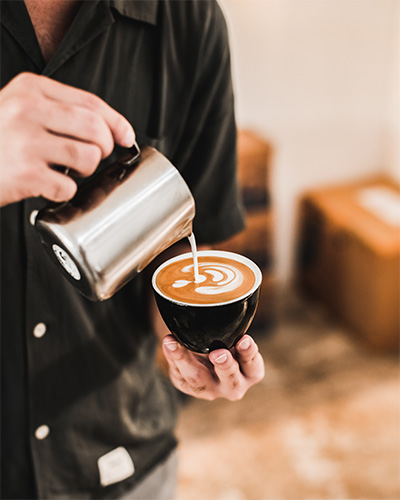 Barista Making Latte Art